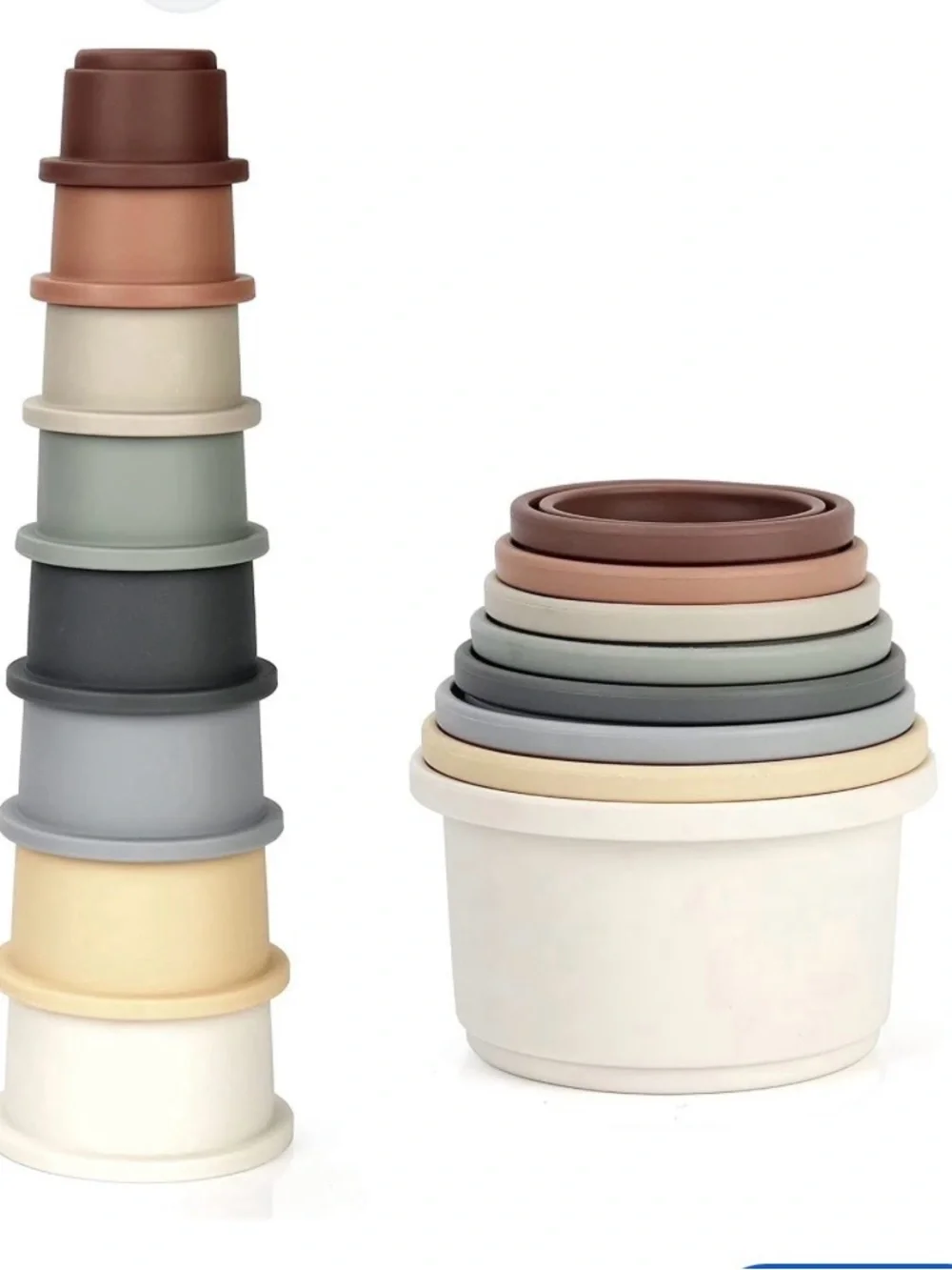 Lot of Mushie Stacking Cups and Miawow Stacking Balls
